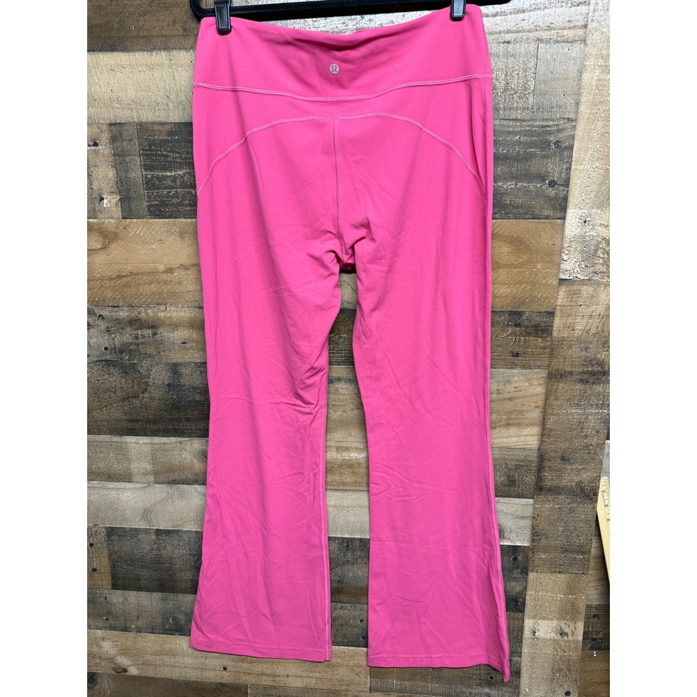 Lululemon Groove Super High Rise Flared Pant Pink LW5HD9R Size 14 - Picture 6 of 7